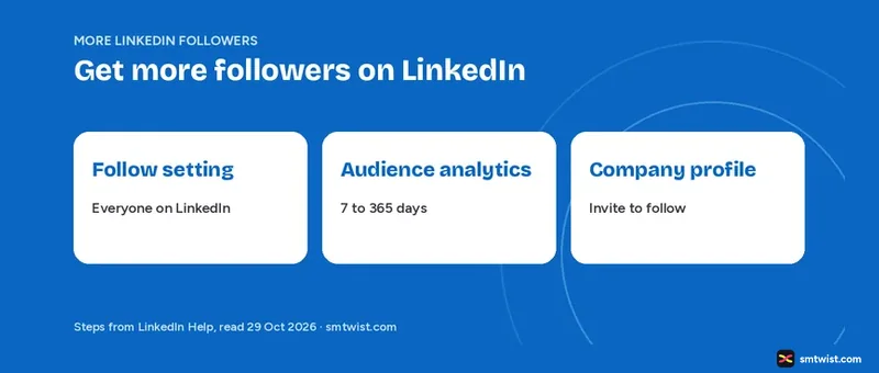 How to get more followers on LinkedIn with the follow setting and content